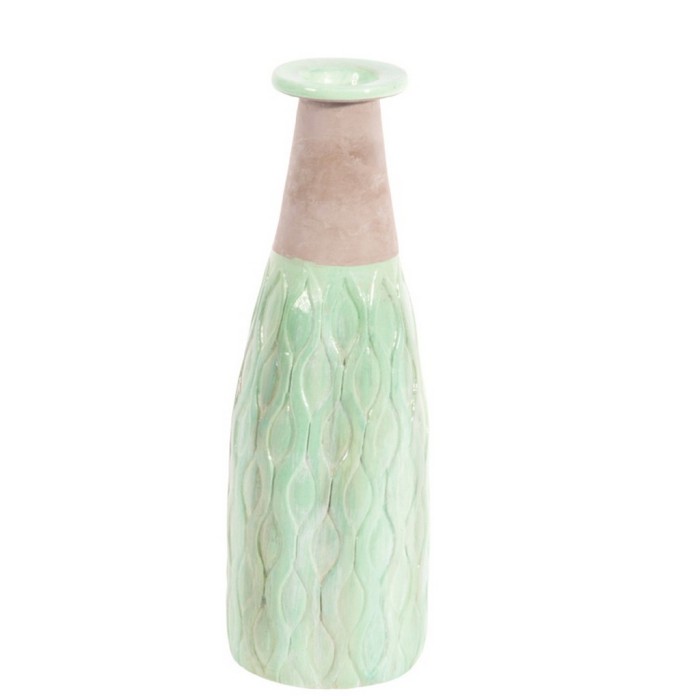 Fair Trade Zanzibar Ceramic Vase in Green 